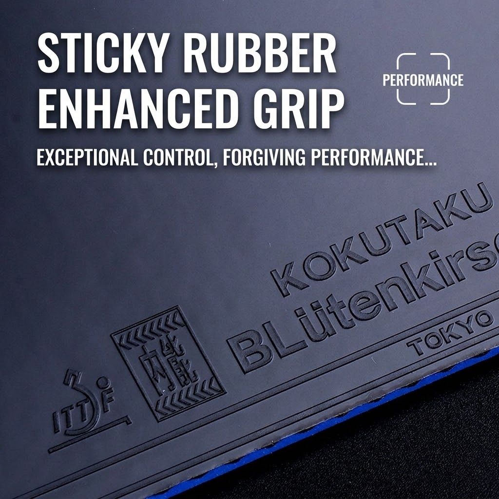 コクタク卓球ラケットラバーサウンドショックブルースポンジアン - Table Tennis Forehand Rubber のレビューと価格
