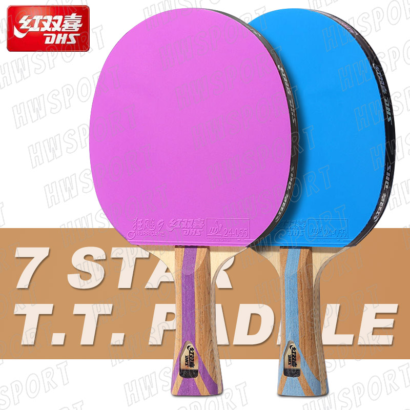 Dhs-テーブルテニスラケット、7つのスターッピングポンパド - Table Tennis Forehand Rubber のレビューと価格