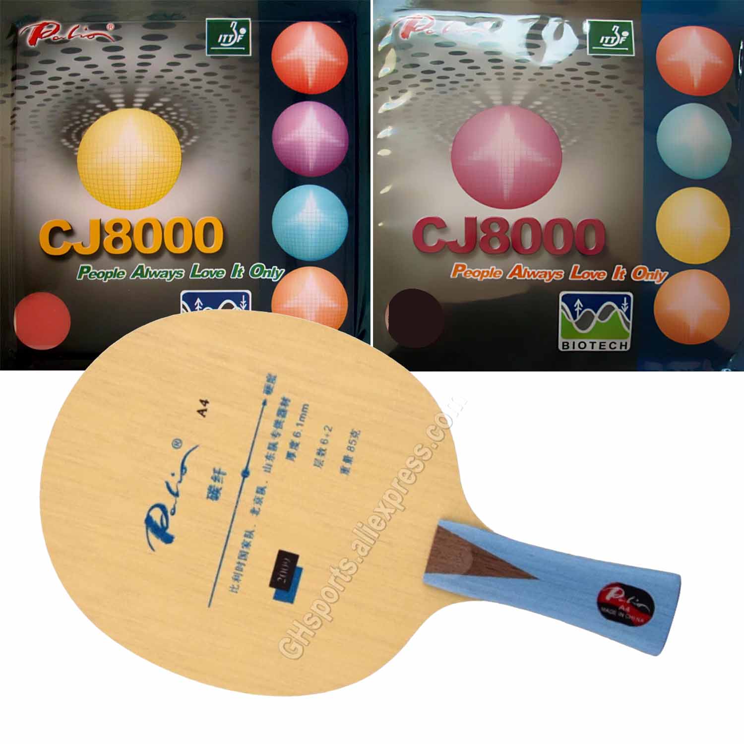 プロコンボラケット パリオA4 A4卓球ブレード（パリオCJ - Table Tennis Grip Types のレビューと価格