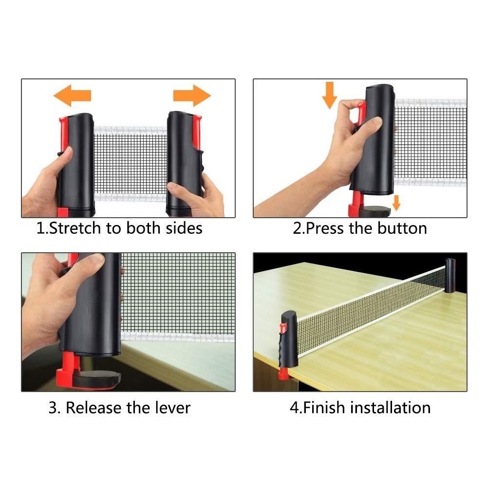 卓球ネット ピンポンラック ピンポンラケット付き格納式 ユニ - Table Tennis Barrier のレビューと価格