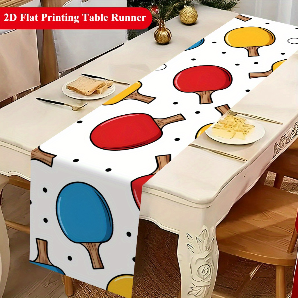 鮮やかなピンポン卓球モチーフのテーブルランナー - ホリデー - Table Tennis News Today のレビューと価格