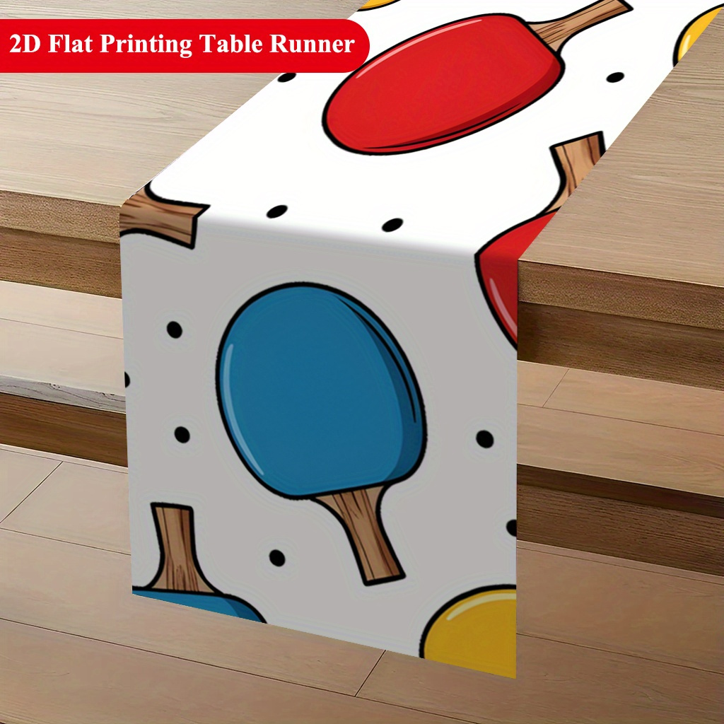 鮮やかなピンポン卓球モチーフのテーブルランナー - ホリデー - Table Tennis News Today のレビューと価格